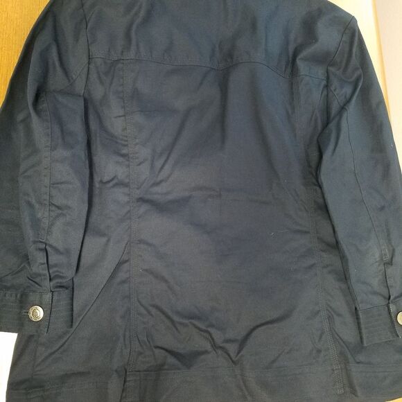 NWOT Christopher & Banks Medium NAVY 3/4 sleeved Jacket - Picture 6 of 7